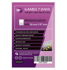 Протектор для карт Games7Days 56 х 87 мм, Standard USA, 50 шт (PREMIUM) (GSD-025687)
