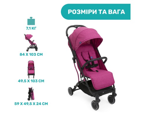 Коляска Chicco Trolley Me Бузкова (79865.62)
