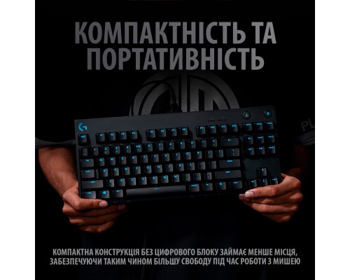Клавіатура Logitech G PRO Mechanical Gaming USB UA Black (920-009392)
