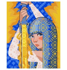 Картина по номерам Santi Відважна Українка, 40*50 см mosyakart (954456)