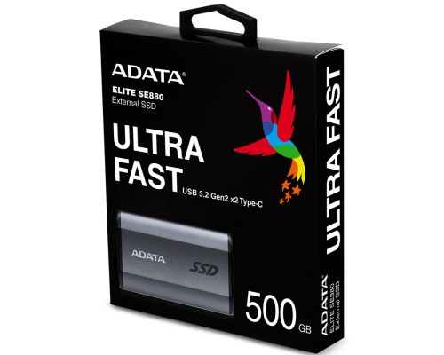 Накопичувач SSD USB 3.2 500GB ADATA (AELI-SE880-500GCGY)