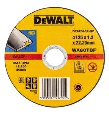 Круг відрізний DeWALT INOX, нержавіюча сталь/листовий метал, 125х1.2х22.23 мм (DT42340Z)