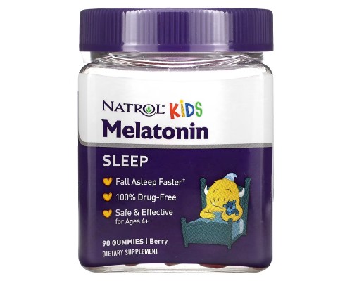 Амінокислота Natrol Мелатонін для дітей віком від 4 років, 1 мг, смак ягід, Melatonin, Ages 4+, (NTL07530) 