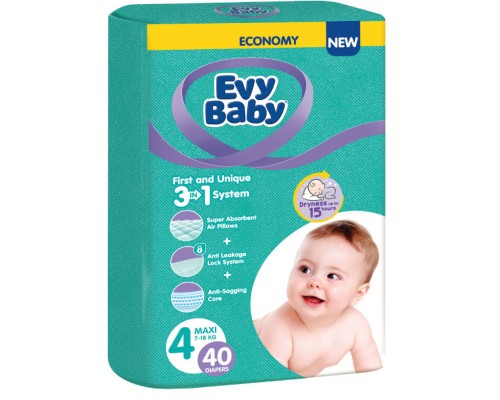 Підгузки Evy Baby Maxi Twin 7-18 кг 40 шт (8683881000028)