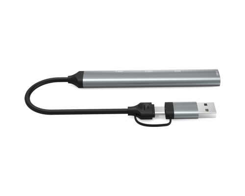 Концентратор Dynamode 5-in-1 USB Type-C/Type-A to 1хUSB3.0, 2xUSB 2.0, card-reader SD/MicroSD (DM-UH-514)