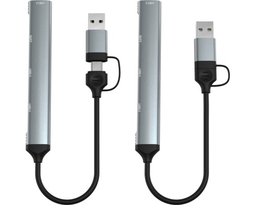 Концентратор Dynamode 5-in-1 USB Type-C/Type-A to 1хUSB3.0, 2xUSB 2.0, card-reader SD/MicroSD (DM-UH-514)