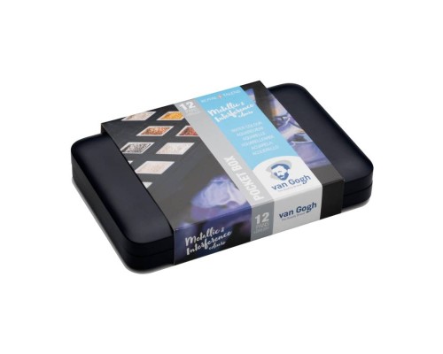 Акварельні фарби Royal Talens Van Gogh Pocket box Specialty 12 кольорів у кюветах, пензлик (8712079422790)