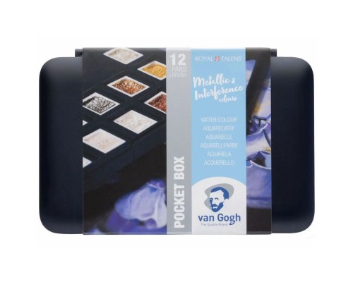 Акварельні фарби Royal Talens Van Gogh Pocket box Specialty 12 кольорів у кюветах, пензлик (8712079422790)
