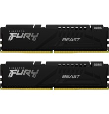 Модуль пам'яті для комп'ютера DDR5 16GB (2x8GB) 6000 MHz Beast Black Kingston Fury (ex.HyperX) (KF560C40BBK2-16)