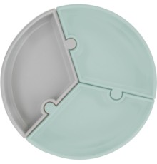 Тарілка дитяча MinikOiOi Puzzle секційна - River Green / Powder Grey (101050055)