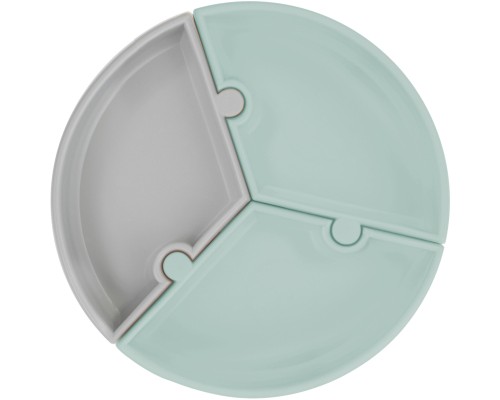 Тарілка дитяча MinikOiOi Puzzle секційна - River Green / Powder Grey (101050055)