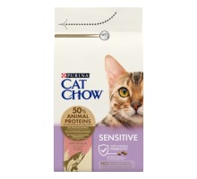 Сухий корм для кішок Purina Cat Chow Sensitive з лососем 15 кг (7613035394902)