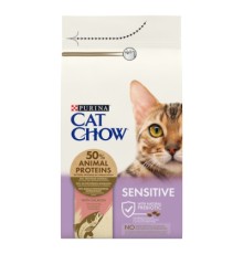 Сухий корм для кішок Purina Cat Chow Sensitive з лососем 15 кг (7613035394902)