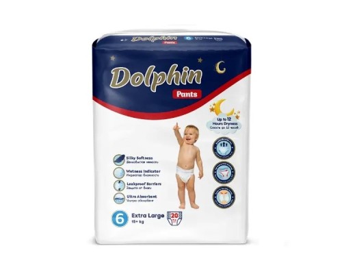 Підгузки Dolphin Dolphin 6 Exta large 15+ кг 20 шт (8680131207251)