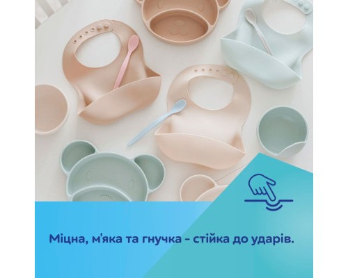 Тарілка дитяча Canpol babies силіконова на присосці - бежева (51/400_bei) Тарілка дитяча Canpol babies силіконова на присосці - бежева (51/400_bei)