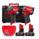 Набір електроіструментів Milwaukee M12FPP2H2-402X, M12FPD2, M12 2x4Ah, HD кейс (4933492512)