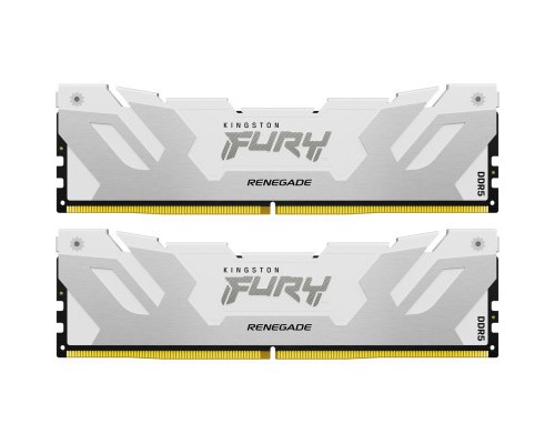 Модуль пам'яті для комп'ютера DDR5 32GB (2x16GB) 6400 MHz Renegade White XMP Kingston Fury (ex.HyperX) (KF564C32RWK2-32)