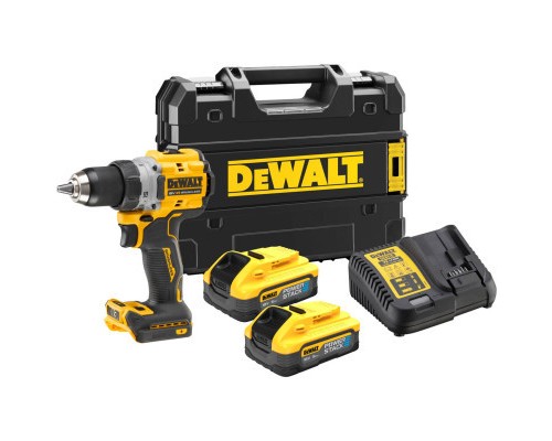 Шуруповерт DeWALT XR Li-Ion PowerStack 18 В, 2x5Ah, 90 Нм, 0-650/0-2000 об/хв, TSTAK (DCD800H2T)