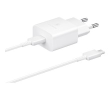 Зарядний пристрій Samsung USB-С 15W White + Cable USB-C 1m (EP-T1510XWEGEU)