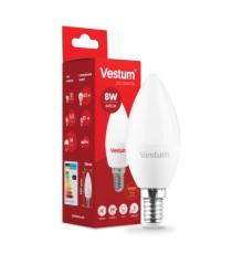 Лампочка Vestum С37 8W 3000K 220V E14 (1-VS-1312)