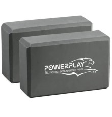 Блок для йоги PowerPlay Yoga Brick EVA 2 шт Сірі (PP_4006_Grey_2in)