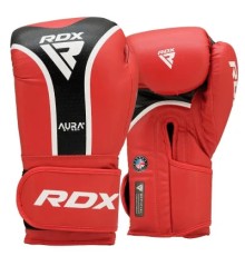 Боксерські рукавички RDX Aura Plus T-17 Red/Black 16 унцій (BGR-T17RB-16OZ+)