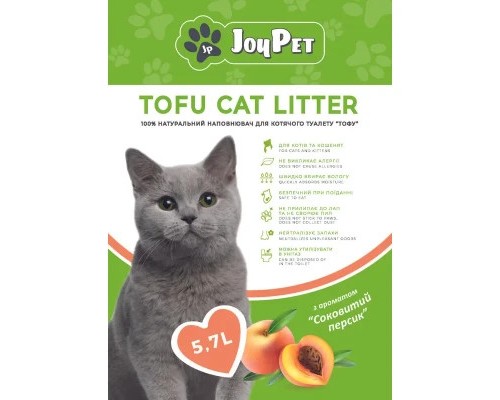 Наповнювач для туалету JOYPET TOFU Соковитий персик 5.7 л (JPTF55)