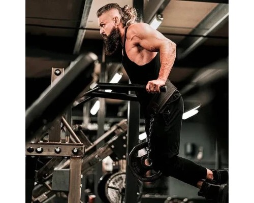 Обважнювач RDX Пояс з ланцюгом T7 Pro Dipping Belt 2 Layer неопреновий Black (WDB-T7B)