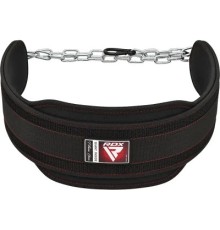 Обважнювач RDX Пояс з ланцюгом T7 Pro Dipping Belt 2 Layer неопреновий Black (WDB-T7B)