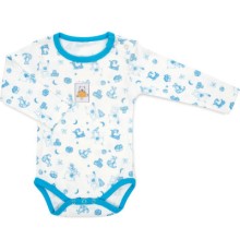 Боді дитяче Breeze з довгим рукавом (1027-92-creamblue)