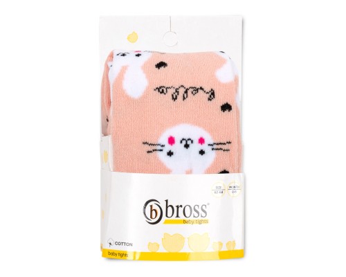 Колготки дитячі Bross із зайчиком (17573-0-6G-peach)