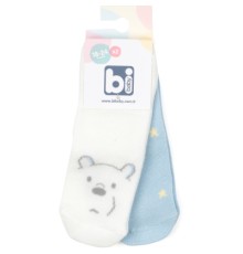 Шкарпетки дитячі Bibaby набір з ведмедиком (68343-18-cream)