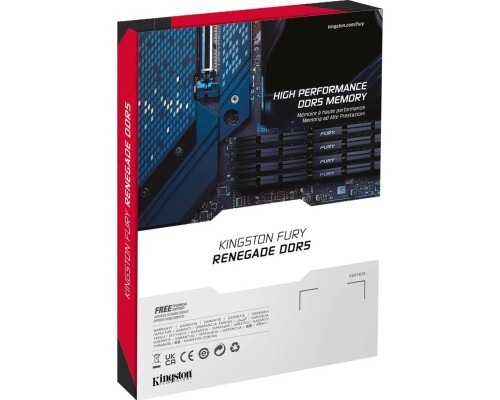 Модуль пам'яті для комп'ютера DDr5 16GB 7600 MHz Renegade XMP Silver/Black Kingston Fury (ex.HyperX) (KF576C38RS-16) Модуль пам'яті для комп'ютера DDr5 16GB 7600 MHz Renegade XMP Silver/Black Kingston Fury (ex.HyperX) (KF576C38RS-16)