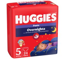 Підгузки Huggies Overnights Pants Трусики 5 12-17 кг 24 шт. (5029053581095)