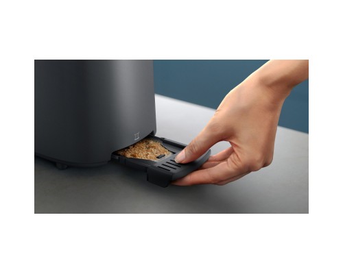 Тостер Philips Essentials Collection 650Вт, пластик, темно-сірий (HD2510/90)