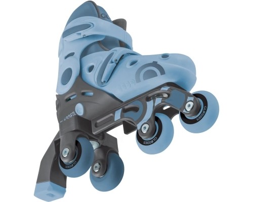 Роликові ковзани Globber 2в1 сіро-сині р.30-33, до 60кг, 5+ (783-200)