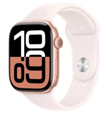 Смарт-годинник Apple Watch Series 10 GPS 46mm Rose Gold Aluminium Case with Light Blush Sport Band - S/M (MWWT3QH/A)