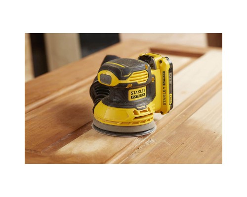 Шліфувальна машина Stanley ексцентрикова безщіткова FatMax, Li-Ion, 125 мм, 12000 об/хв, 1,02 кг (без АКБ та ЗП) (SFMCW220B)