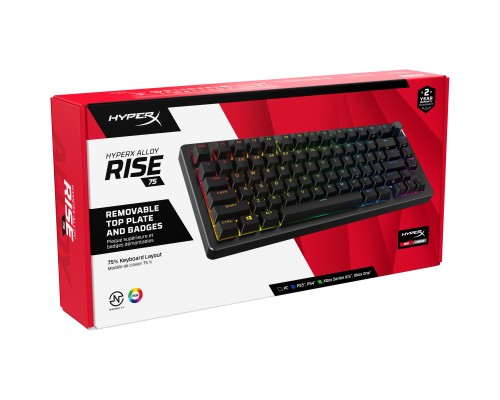 Клавіатура HyperX Alloy Rise 75 PBT HX Red USB UA Black (7G7A4AA)