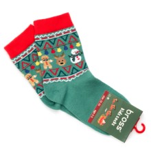 Шкарпетки дитячі Bross новорічні (10969-6-8-green)