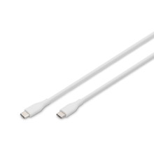 Дата кабель USB-C to USB-C 2.0m USB 2.0 60W silicone white Digitus (AK-300341-020-W)