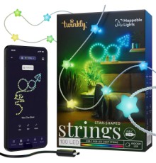 Гірлянда Twinkly Smart LED Strings USB 100 Star-shaped RGB LEDs, Clear Wire, USB-C 6м (TWKS100RGB-T)