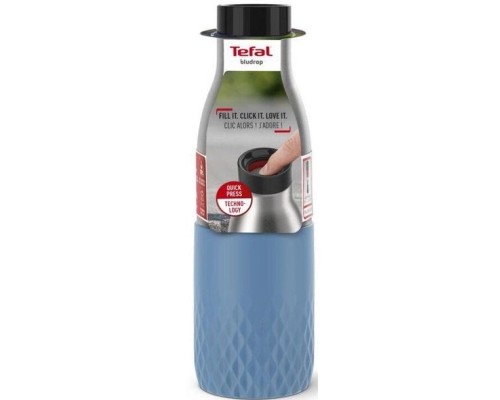 Термос Tefal Bludrop soft touch, 500мл, нержавіюча сталь, блакитний (N3110710)