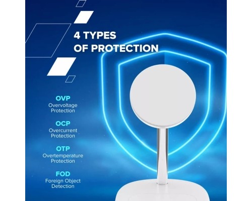 Зарядний пристрій Canyon wireless charger WCS-205 15W Qi2 2in1 w/o adapter Black (CNS-WCS205BW/A)