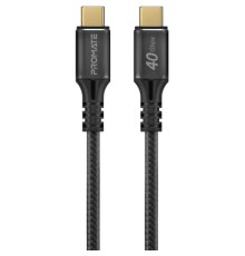 Дата кабель USB-C to USB-C powerbolt240-2m.black Promate (powerbolt240-2m.black)