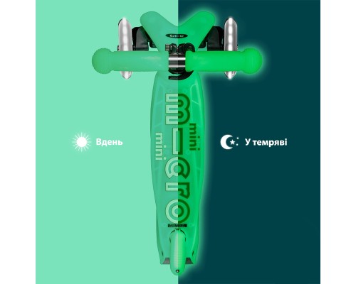 Самокат Micro Mini Deluxe Glow LED Крижаний лайм (MMD216)