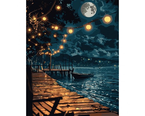 Картина по номерам Santi Сяйво над водою, 40*50см, LED (955091)