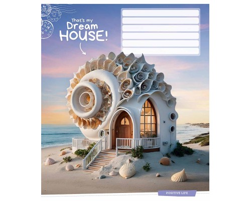 Зошит Школярик Dream house 12 аркушів лінія (012-3530L)