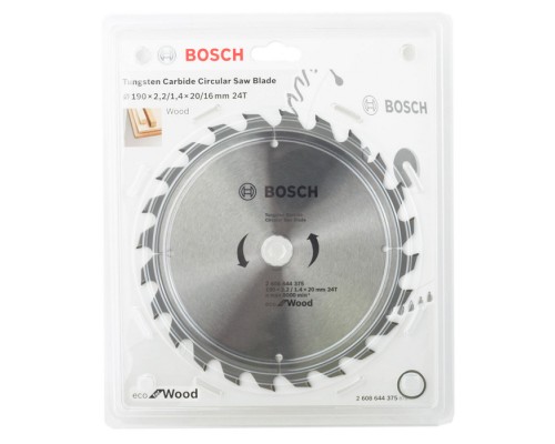 Круг відрізний Bosch Professional Eco for Wood 190x20/16-24T (2.608.644.375)