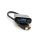 Перехідник HDMI M to VGA F 0.1m 4K/2K black Voltronic (YT-C-HDMI(M)/VGA(F)-B)